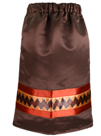 Ribbon Skirt - Brown/Burnt Orange