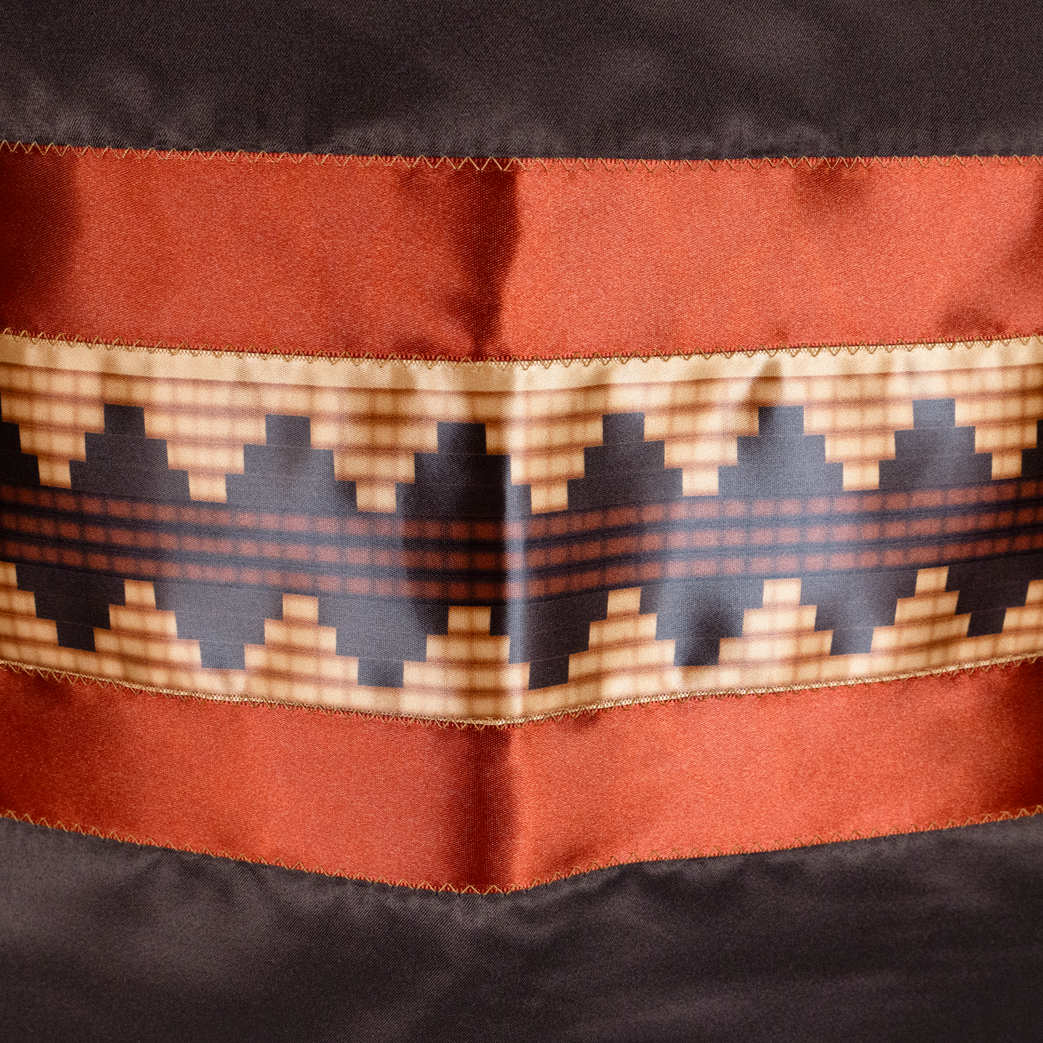 Ribbon Skirt - Brown/Burnt Orange