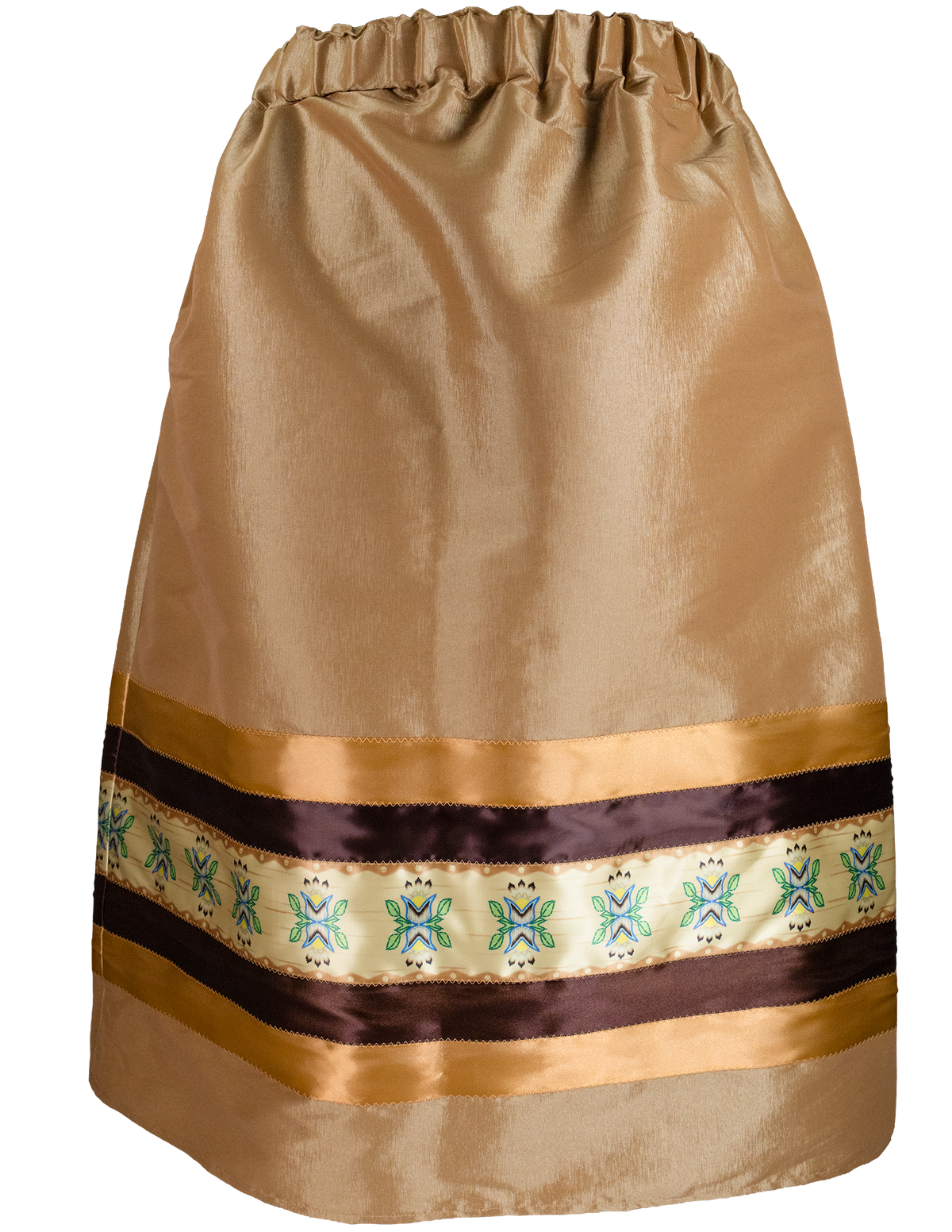 Ribbon Skirt - Gold/Floral
