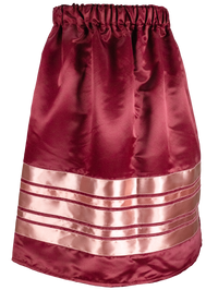Ribbon Skirt - Burgundy/Light Pink