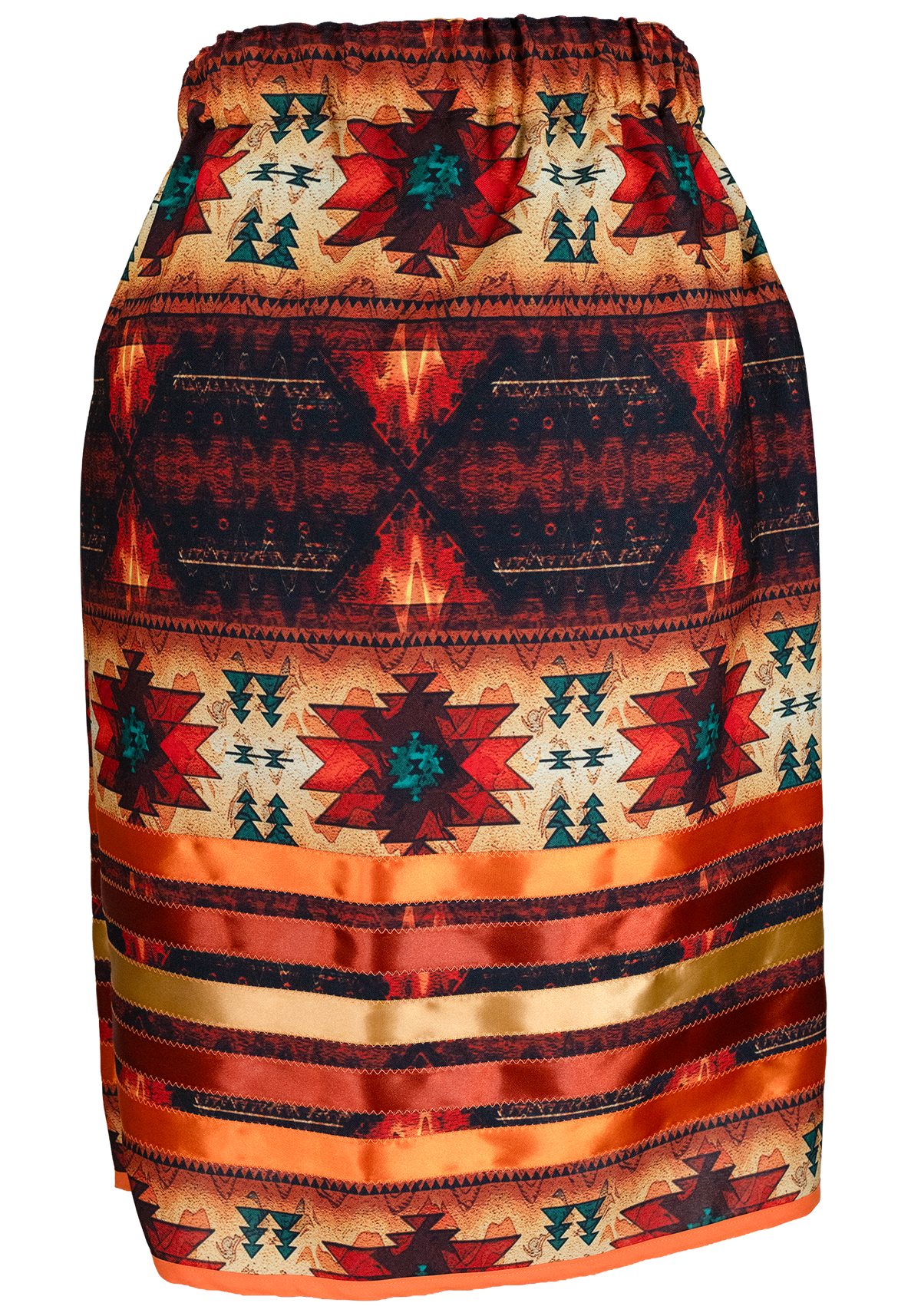 Ribbon Skirt - Orange/Brown