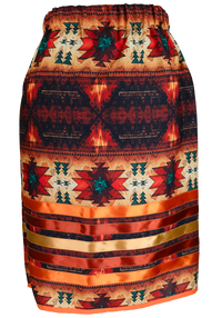 Ribbon Skirt - Orange/Brown