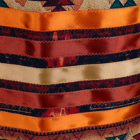 Ribbon Skirt - Orange/Brown