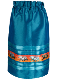 Ribbon Skirt - Turquoise/Bear