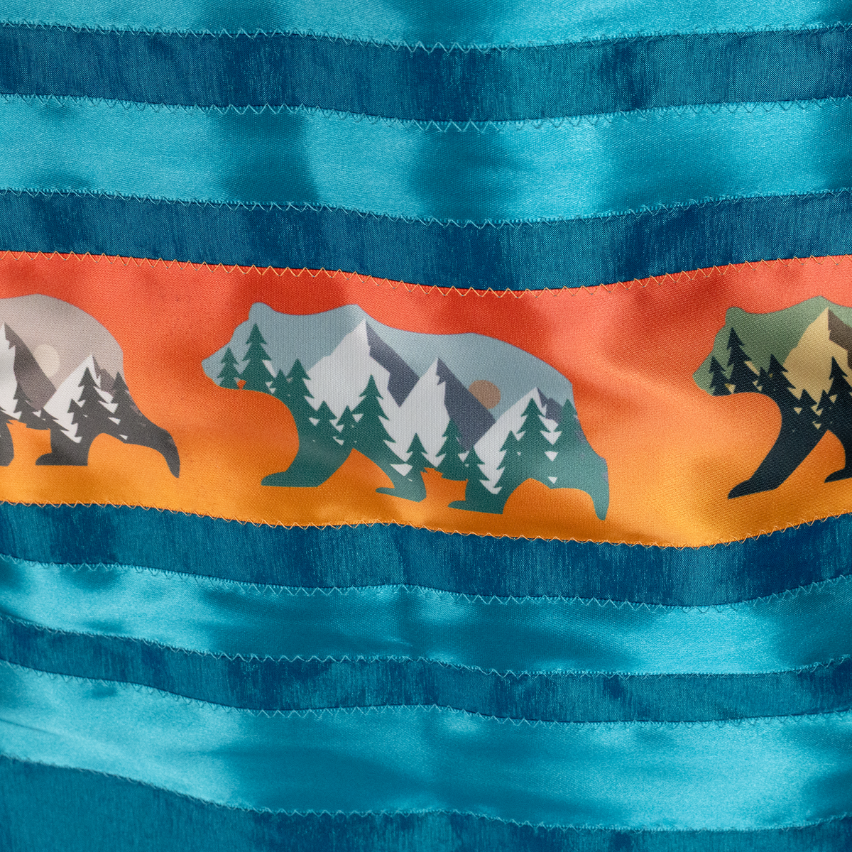 Ribbon Skirt - Turquoise/Bear