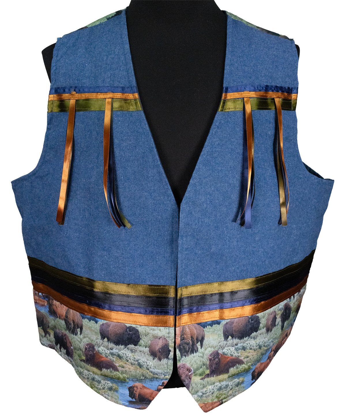 Ribbon Vest - Denim/Buffalo