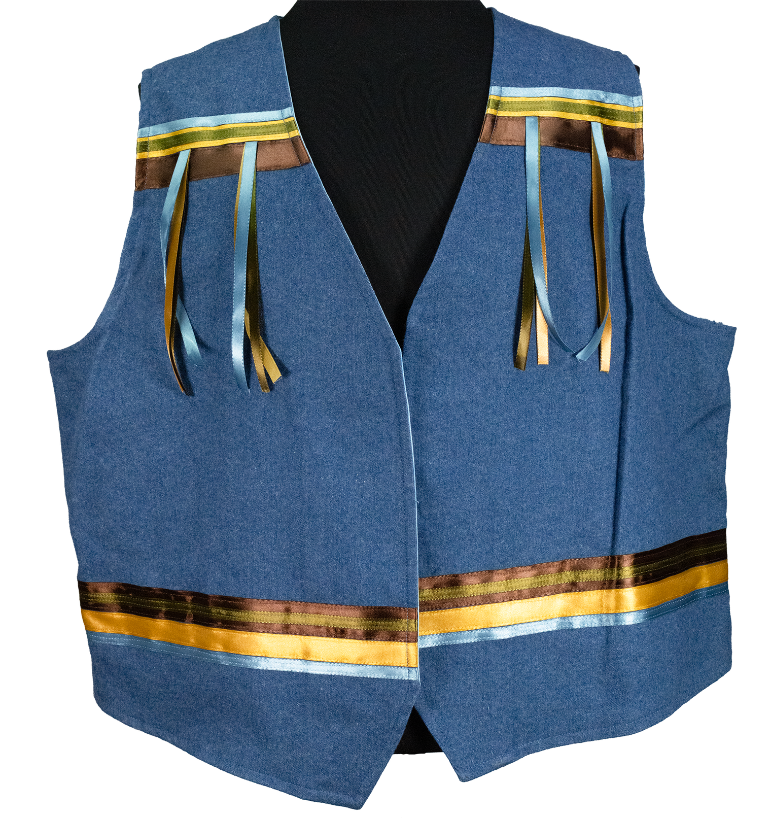 Ribbon Vest - Denim/Wolf