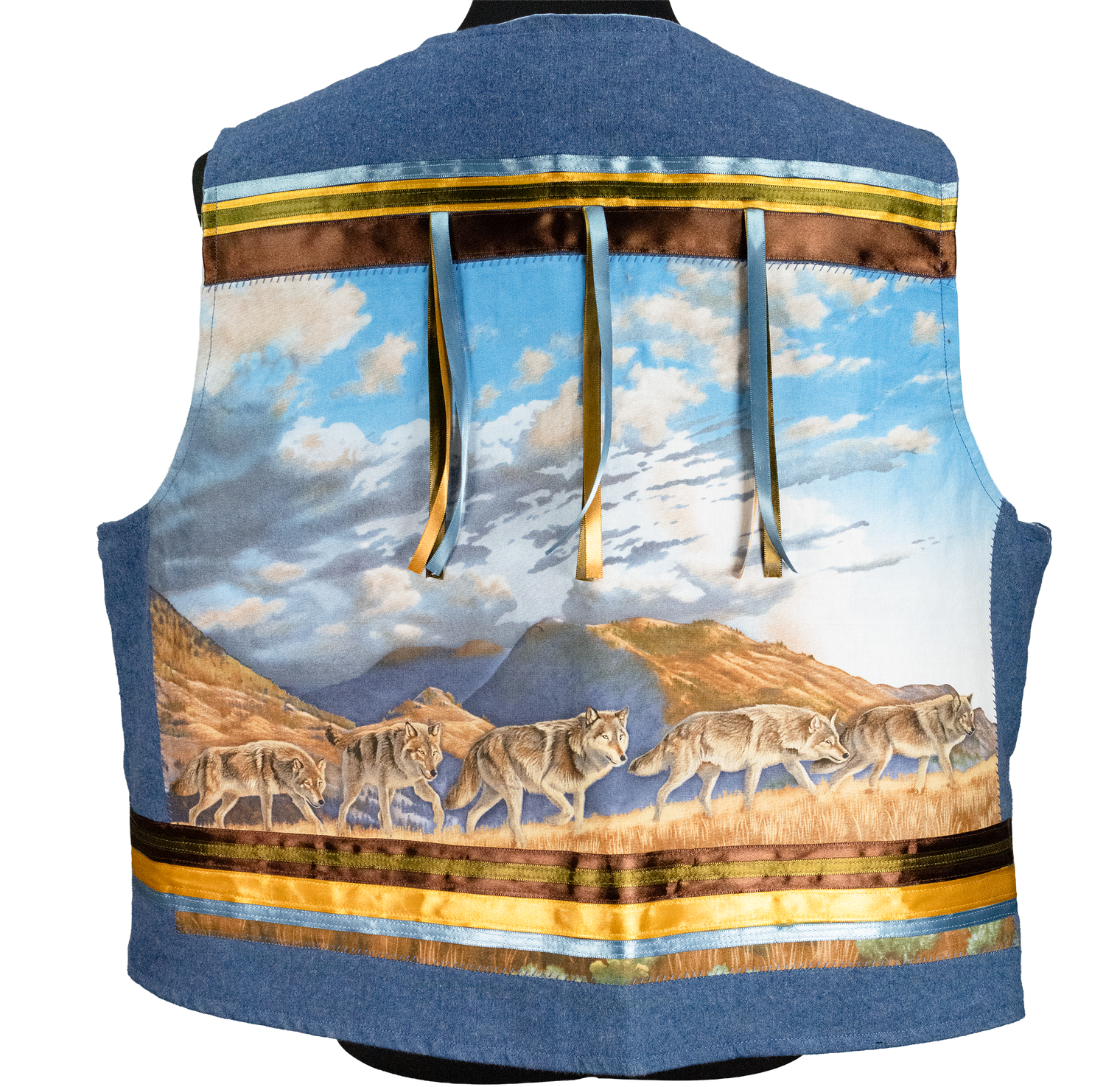 Ribbon Vest - Denim/Wolf