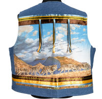 Ribbon Vest - Denim/Wolf