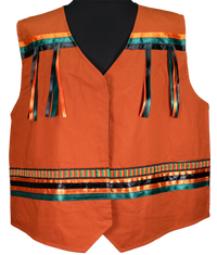 Ribbon Vest - Burnt Orange/Fox