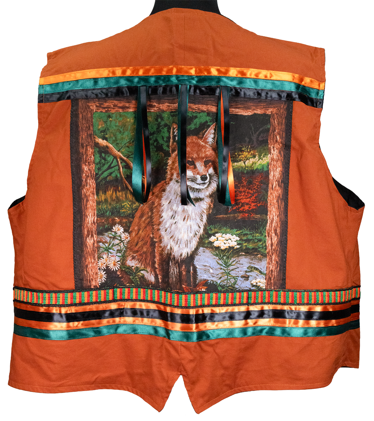 Ribbon Vest - Burnt Orange/Fox