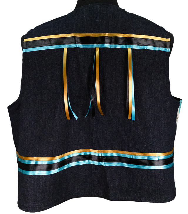 Ribbon Vest - Denim/Turquoise