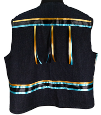 Ribbon Vest - Denim/Turquoise