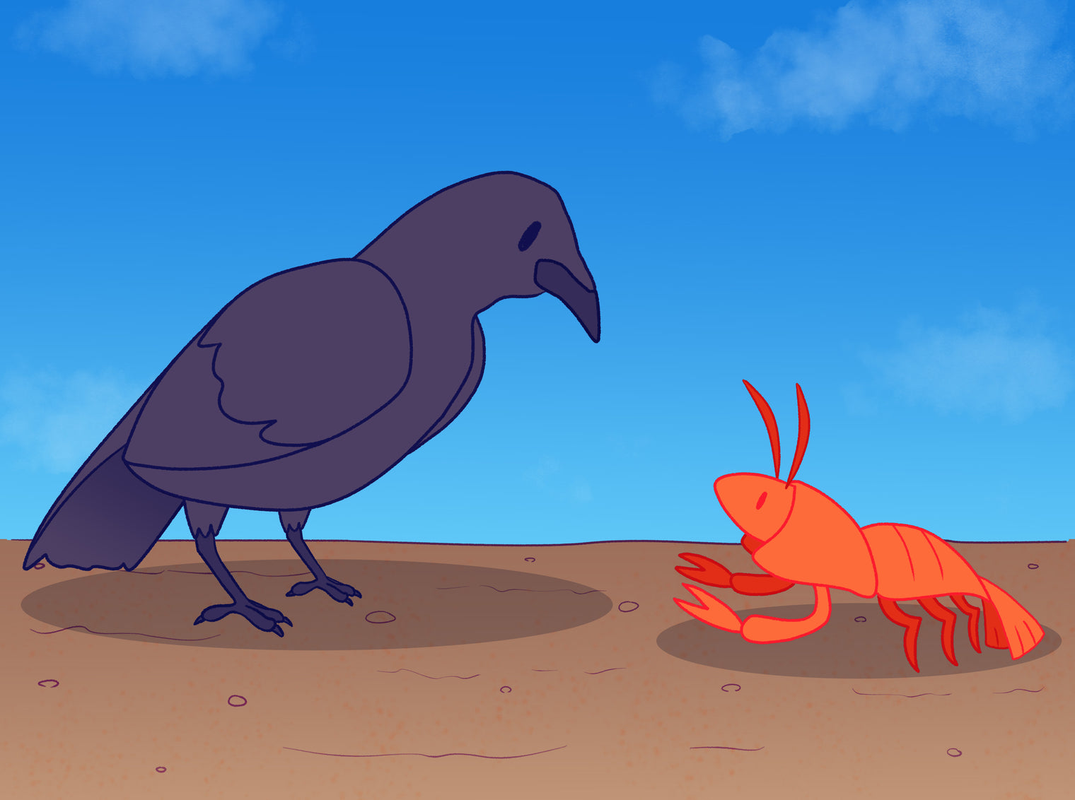 Creation Story Sticker-Crawfish and Crow