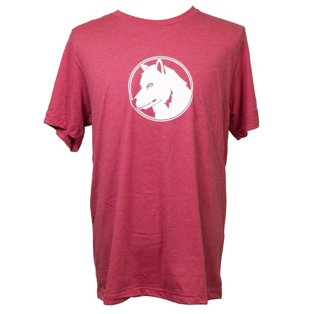 White Dog Logo-T-shirt-Raspberry