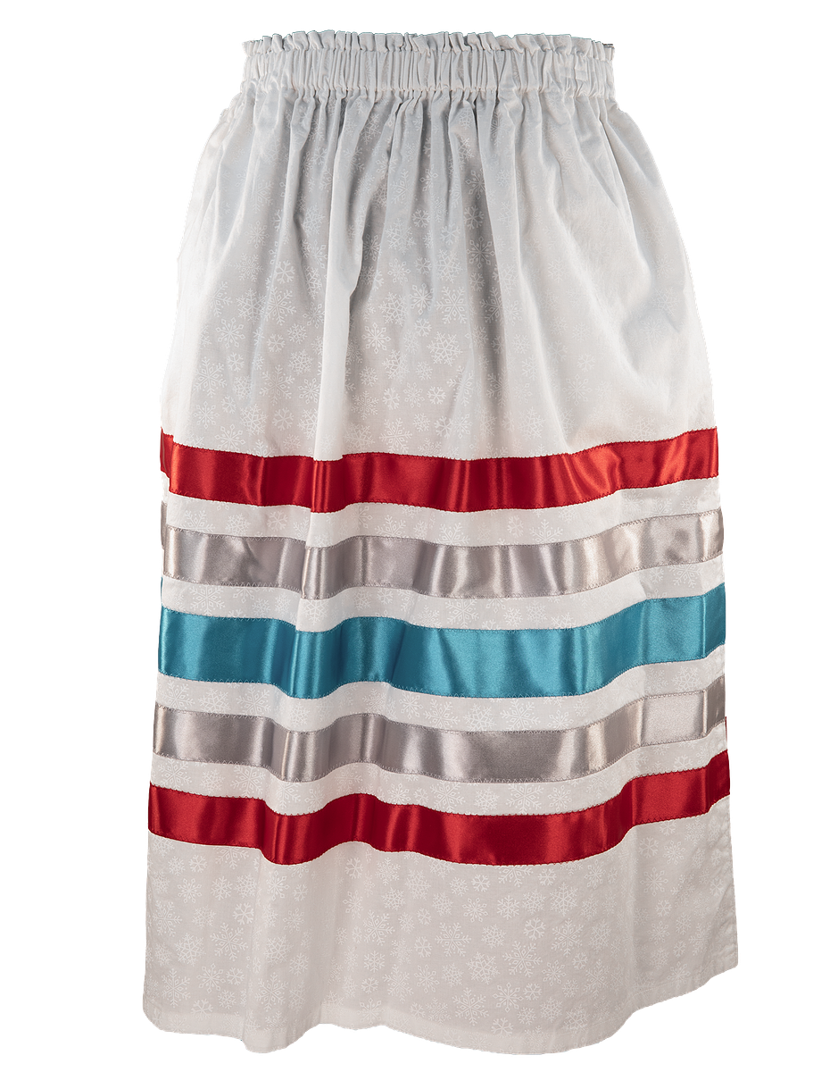 White Snowflake Ribbon Skirt